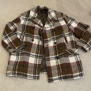 Envoy - Vintage Plaid Wool Coat - Sz L